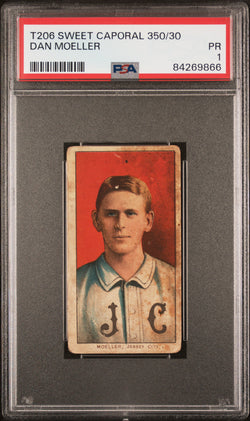 Dan Moeller 1909-11 T206 Sweet Caporal 350/30 PSA 1 Poor