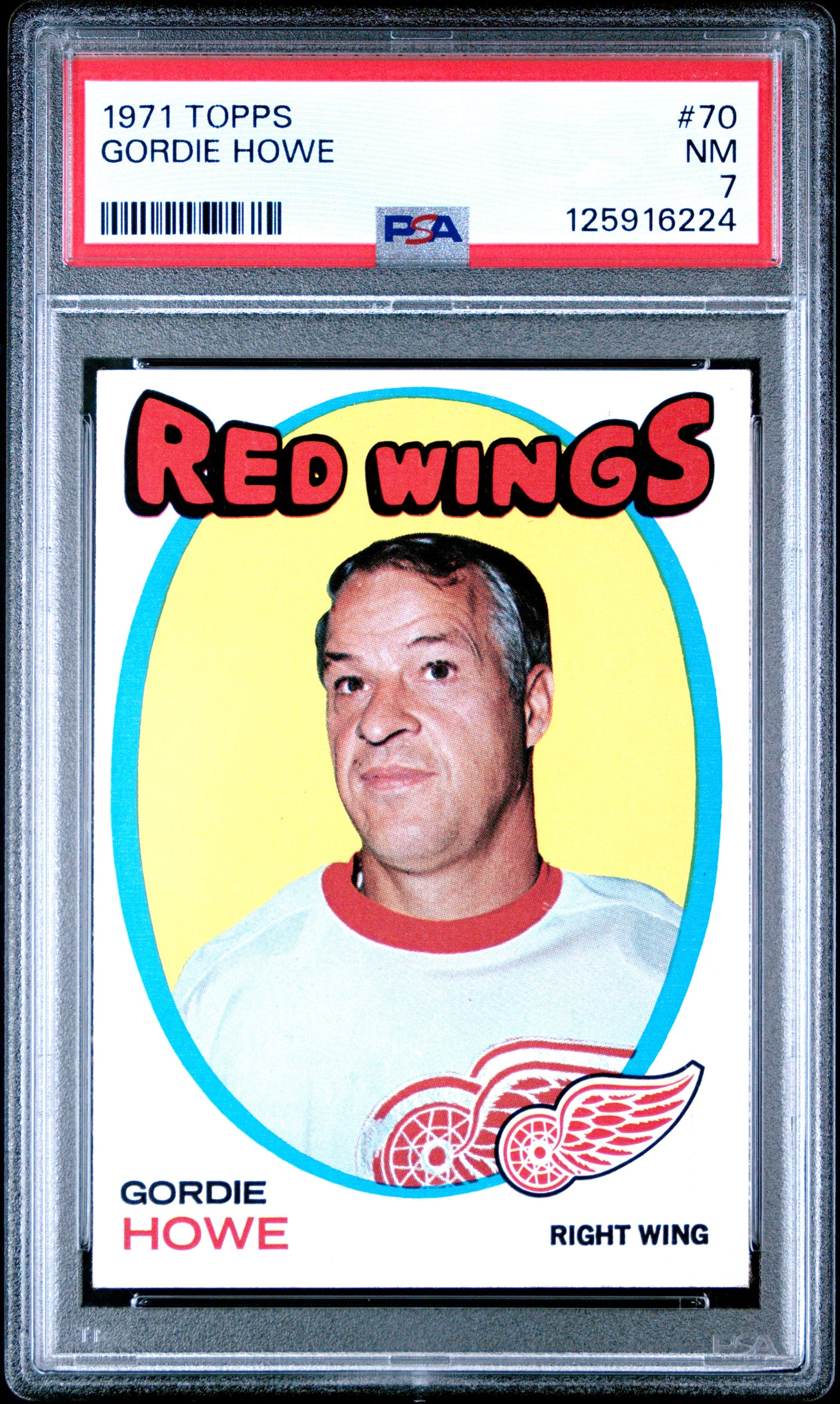 Gordie Howe 1971 Topps #70 PSA 7 Near Mint 6224