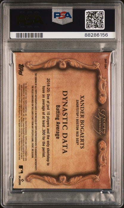Xander Bogaerts 2021 Topps Dynasty Patch Auto #6/10 PSA 10 Gem Mint