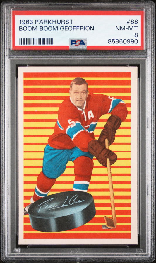 Boom Boom Geoffrion 1963 Parkhurst #88 PSA 8 Nm-Mint
