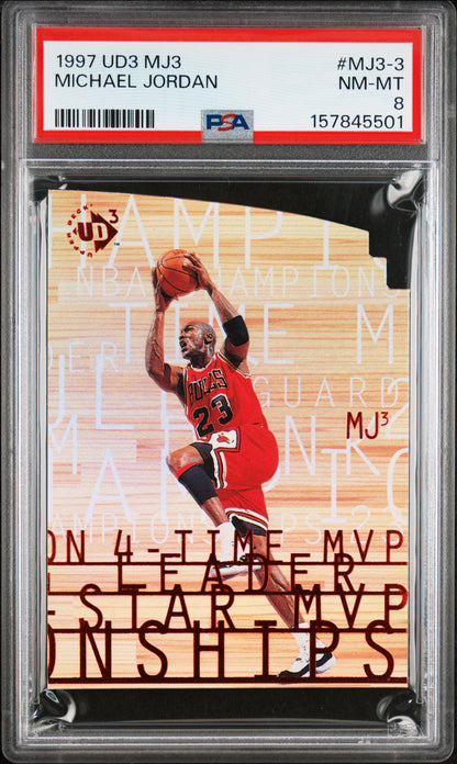 Michael Jordan 1997 Upper Deck UD3 #MJ3-3 PSA 8 Nm-Mint 5501