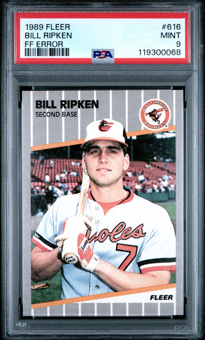 Bill Ripken 1989 Fleer #616 FF Error PSA 9 Mint 0068