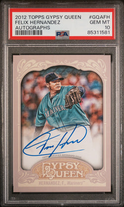 Felix Hernandez 2012 Topps Gypsy Queen Autograph PSA 10 Gem Mint