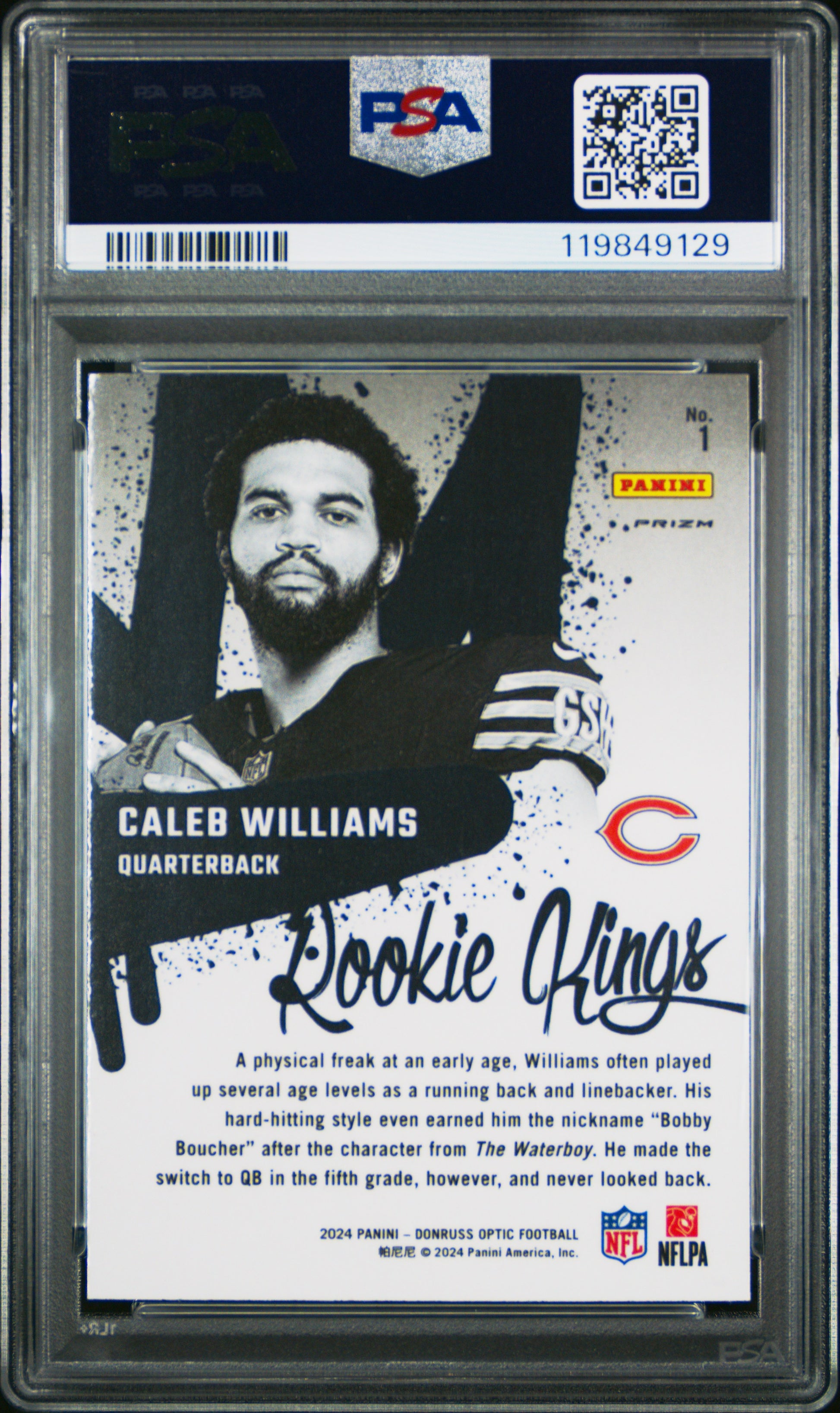 Caleb Williams 2024 Donruss Optic Rookie Kings PSA 10 Gem Mint