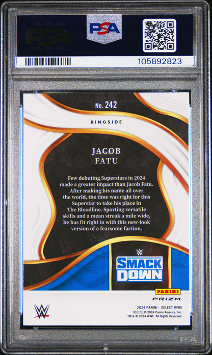 Jacob Fatu 2024 Select WWE #242 Green Flash PSA 10 Gem Mint
