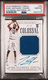 Karl-Anthony Towns 2015 Panini National Treasures Collegiate Jersey Auto #48/99 PSA 10 Gem Mint