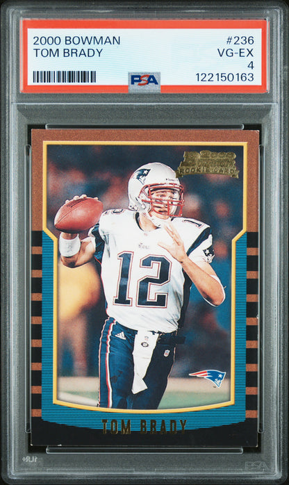 Tom Brady 2000 Bowman Rookie #236 PSA 4 Vg-Ex