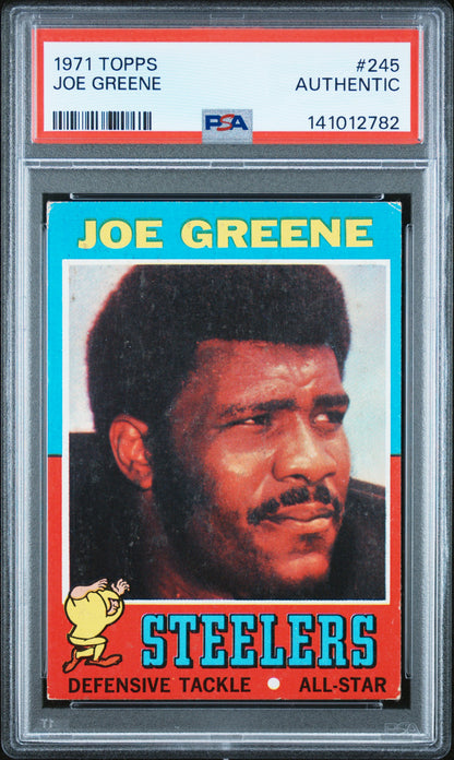 Joe Greene 1971 Topps Rookie #245 PSA Authentic 2782