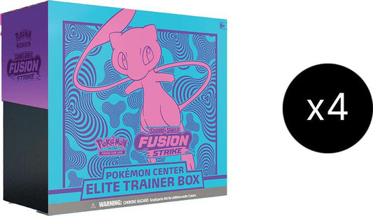 Pokemon Sword & Shield Fusion Strike Pokemon Center Elite Trainer 4-Box Case