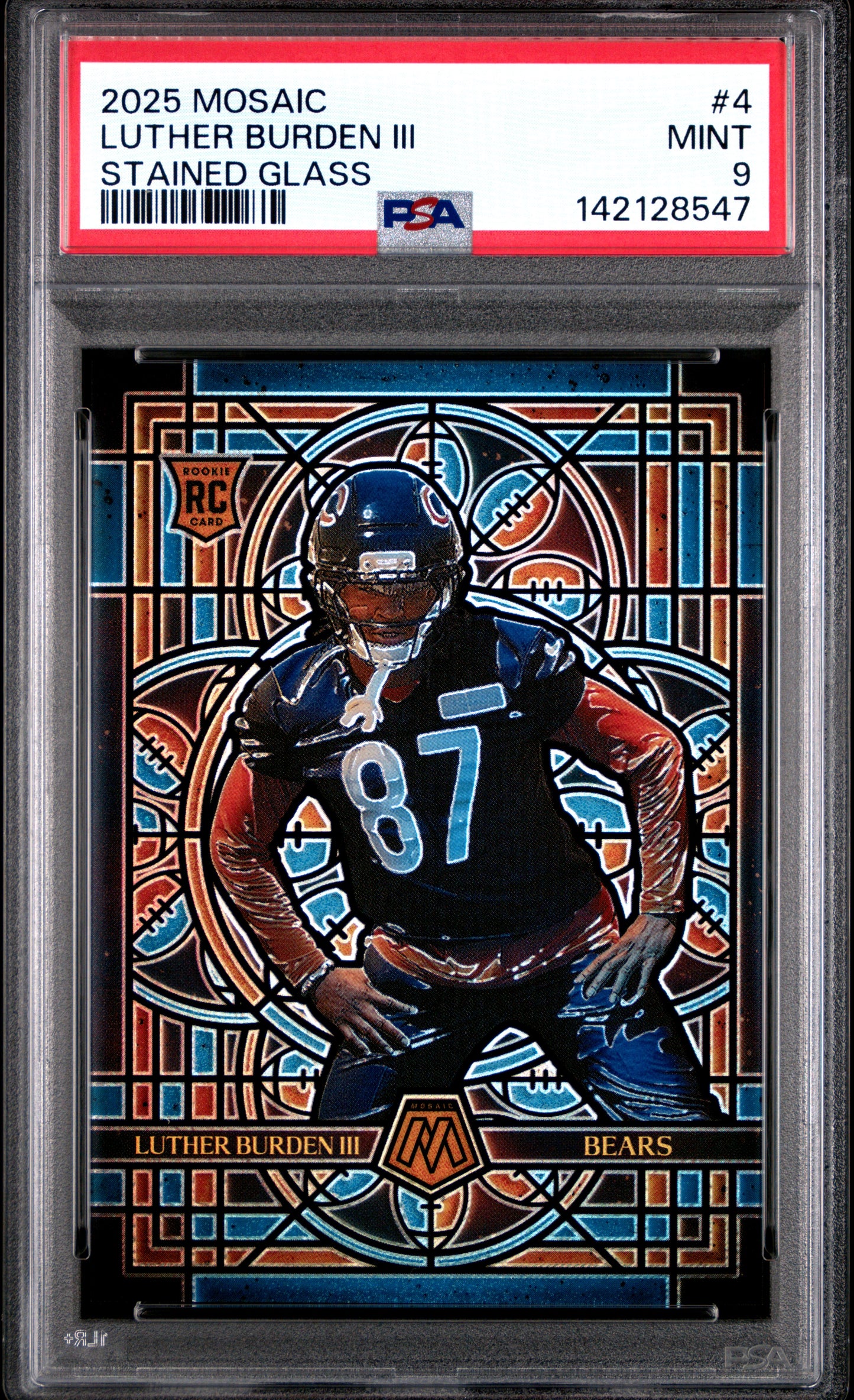 Luther Burden II 2025 Mosaic Stained Glass Rookie PSA 9 Mint