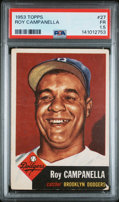 Roy Campanella 1953 Topps #27 PSA 1.5 Fair