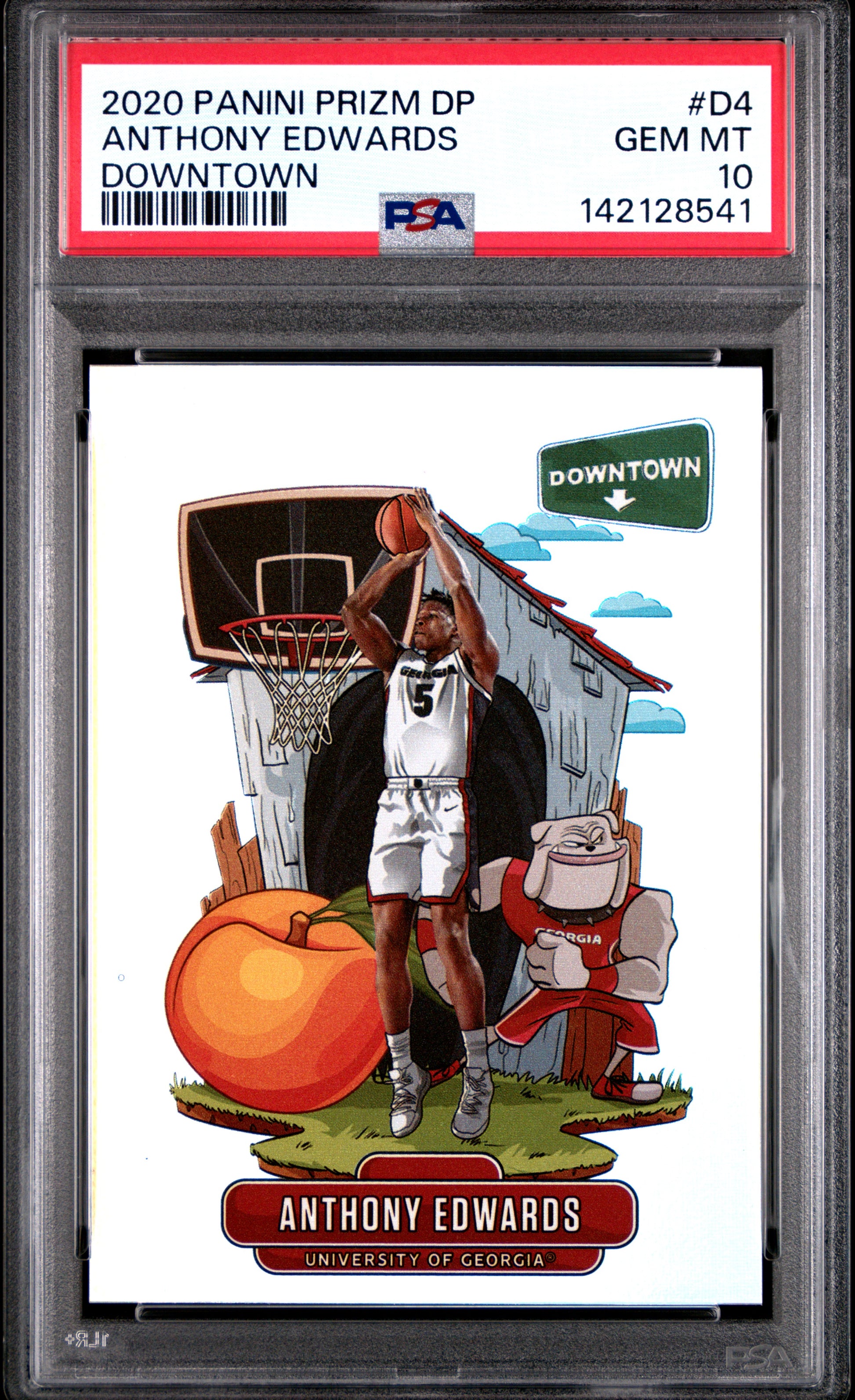 Anthony Edwards 2020 Prizm Draft Downtown #D4 PSA 10 Gem Mint 8541