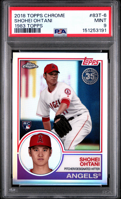 Shohei Ohtani 2018 Topps Chrome 1983 Topps PSA 9 Mint 3191