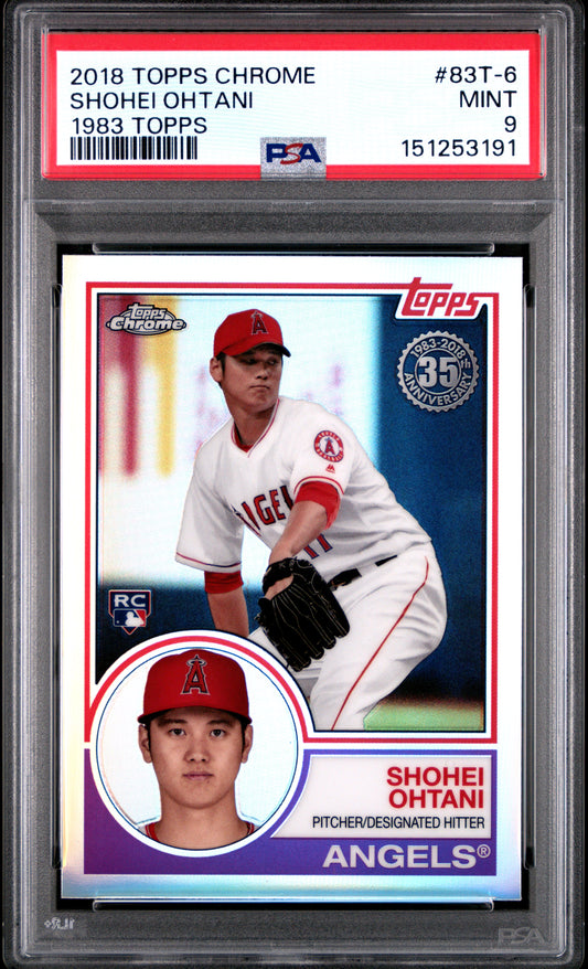 Shohei Ohtani 2018 Topps Chrome 1983 Topps PSA 9 Mint 3191