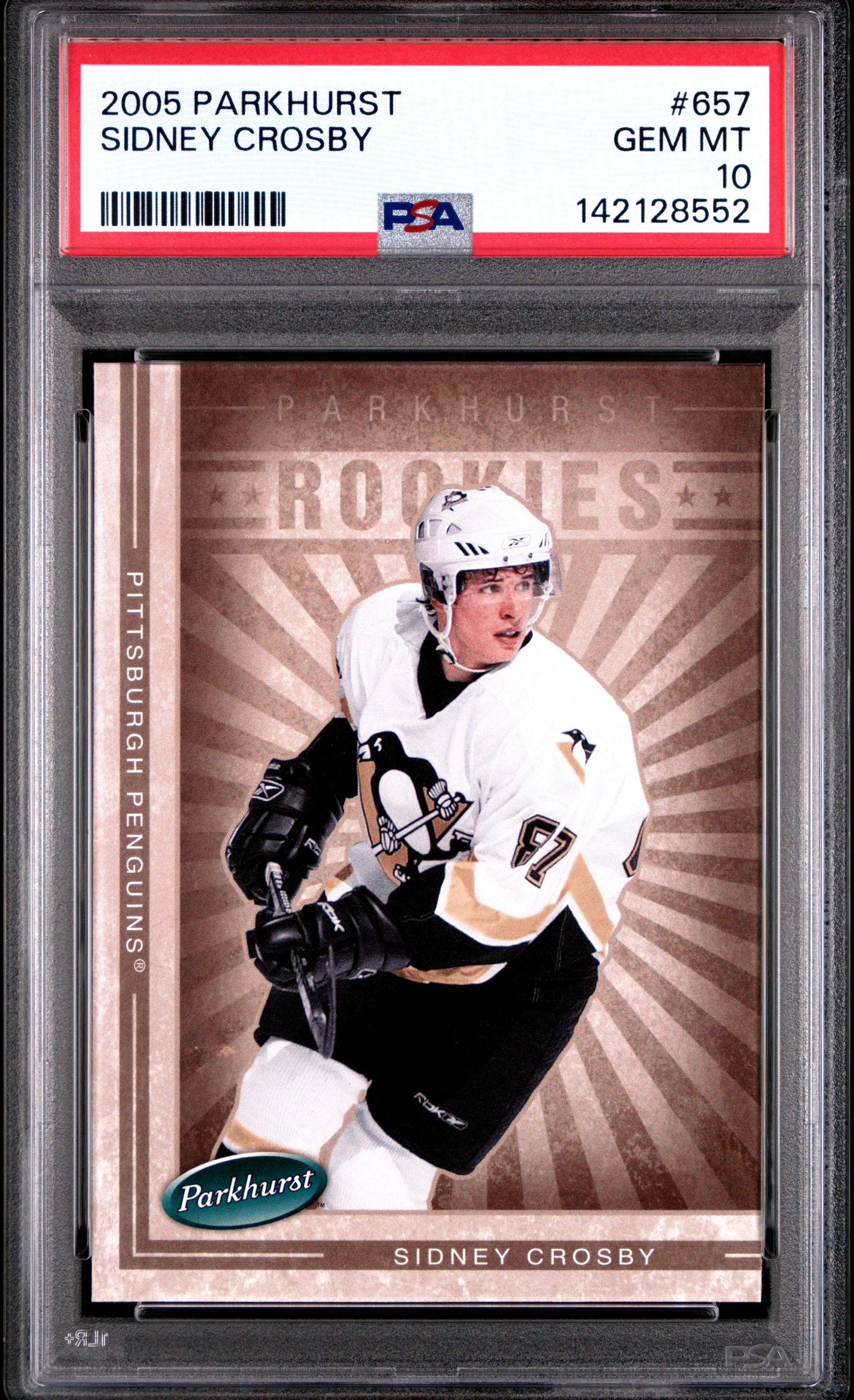 Sidney Crosby 2005 Parkhurst Rookie #657 PSA 10 Gem Mint