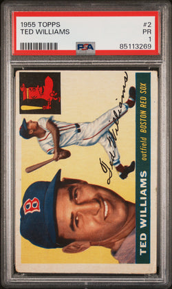 Ted Williams 1955 Topps #2 PSA 1 Poor