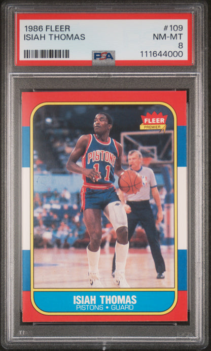 Isiah Thomas 1986 Fleer Rookie #109 PSA 8 Nm-Mint 4000