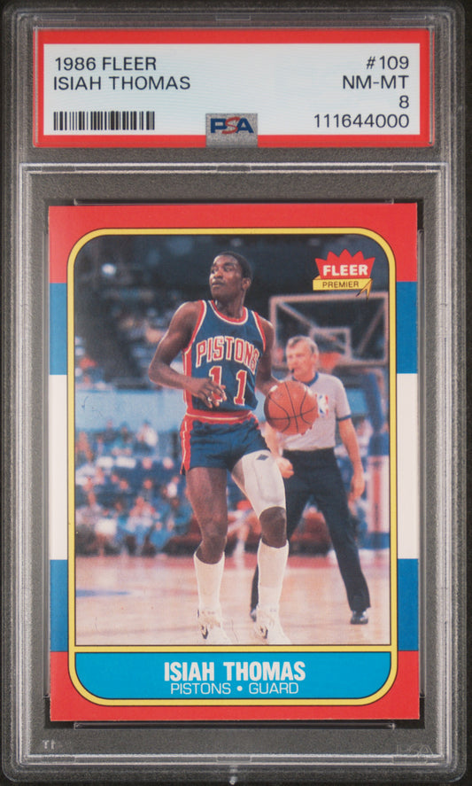 Isiah Thomas 1986 Fleer Rookie #109 PSA 8 Nm-Mint 4000
