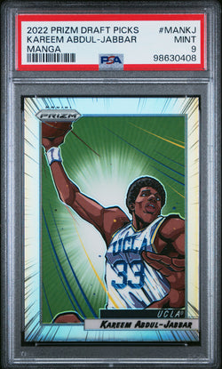 Kareem Abdul-Jabbar 2022 Panini Prizm Draft Picks Manga PSA 9 Mint