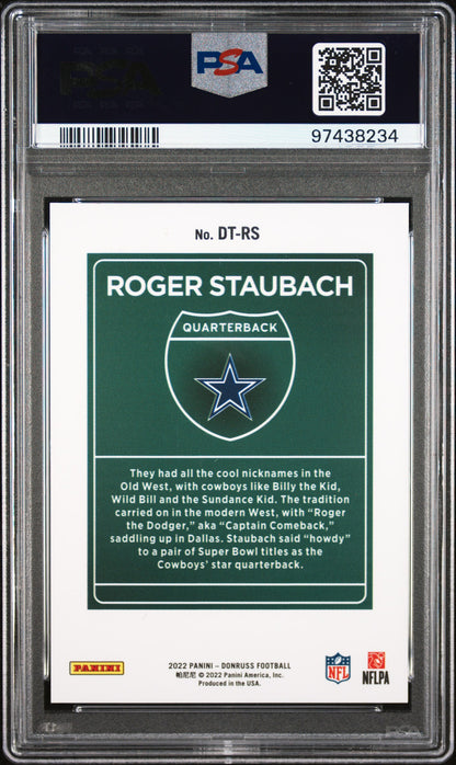 Roger Staubach 2022 Donruss Downtown PSA 9 Mint