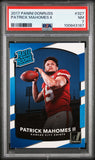 Patrick Mahomes 2017 Donruss Rookie #327 PSA 7 Near Mint