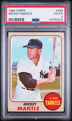 Mickey Mantle 1968 Topps #280 PSA 4 VG-EX 2226