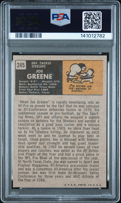 Joe Greene 1971 Topps Rookie #245 PSA Authentic 2782