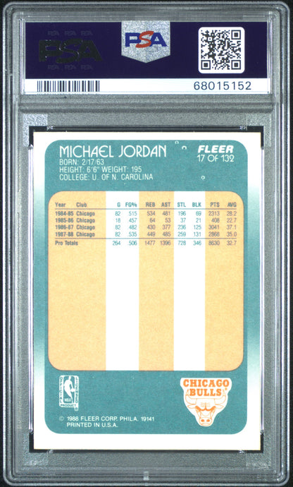Michael Jordan 1988 Fleer #17 PSA 7 Near Mint