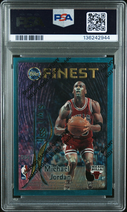 Michael Jordan + Scottie Pippen 1995 Topps Finest Swish and Dish PSA 6 Ex-Mint