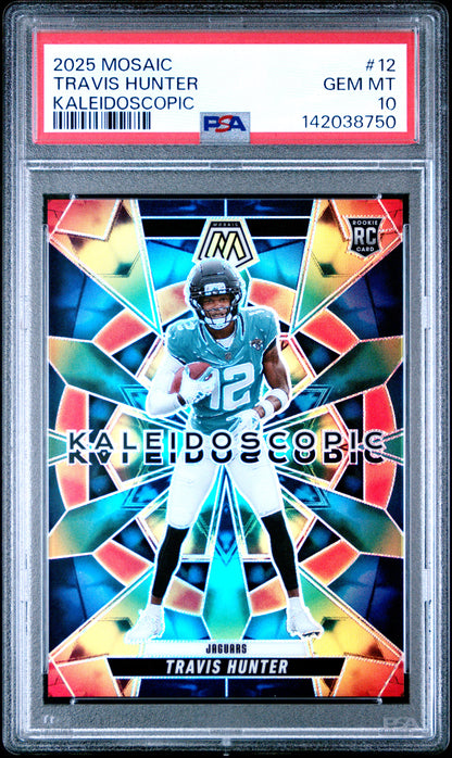 Travis Hunter 2025 Mosaic Kaleidoscopic #12 PSA 10 Gem Mint