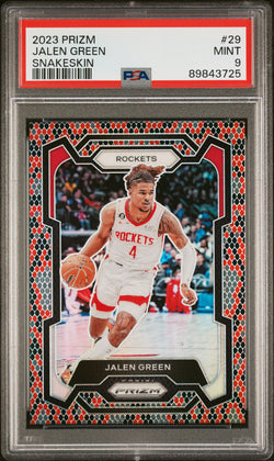 Jalen Green 2023 Panini Prizm #29 Snakeskin PSA 9 Mint