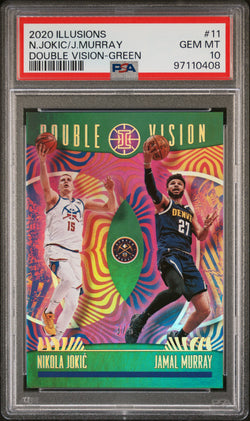 Nikola Jokic/Jamal Murray 2020 Panini Illusions Double Vision Green #3/5 PSA 10 Gem Mint