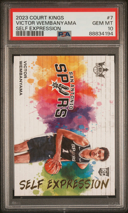 Victor Wembanyama 2023 Panini Court Kings Self Expression PSA 10 Gem Mint