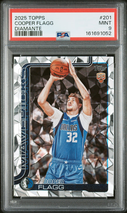 Cooper Flagg 2025 Topps Rookie #201 Diamante PSA 9 Mint 1052