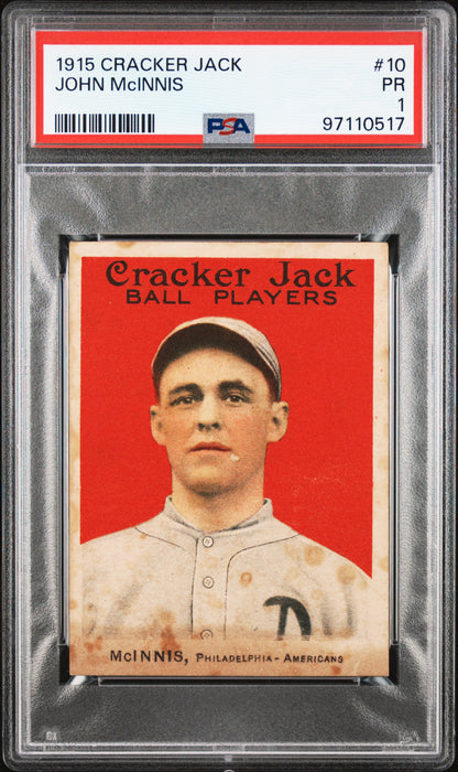 John McInnis 1915 Cracker Jack #10 PSA 1 Poor