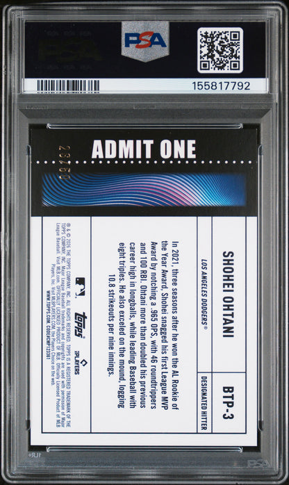 Shohei Ohtani 2026 Topps Big Ticket Player Gold Foil #26/50 PSA 9 Mint