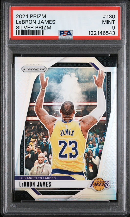 LeBron James 2024 Panini Prizm #130 Silver Prizm PSA 9 Mint