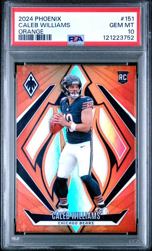 Caleb Williams 2024 Panini Phoenix Rookie #151 Orange PSA 10 Gem Mint