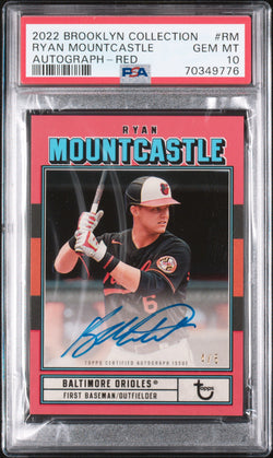 Ryan Mountcastle 2022 Topps Brookyln Collection Autograph Red #4/5 PSA 10 Gem Mint