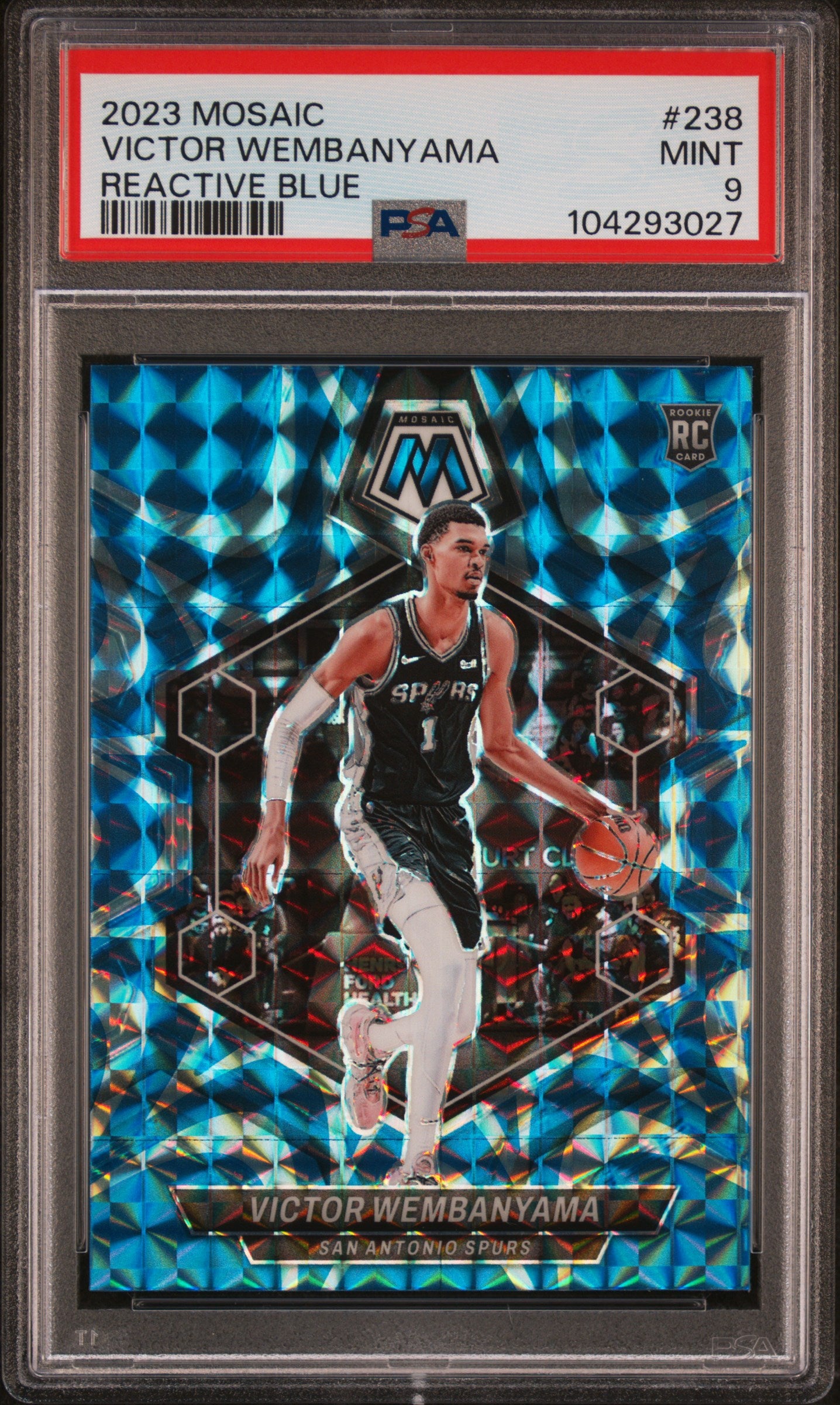 Victor Wembanyama 2023 Panini Mosaic #238 PSA 9 Mint 3027