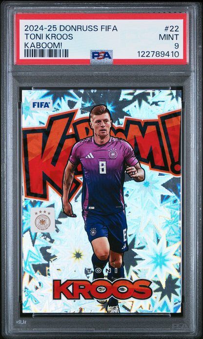 Toni Kroos 2024 Donruss FIFA Kaboom PSA 9 Mint