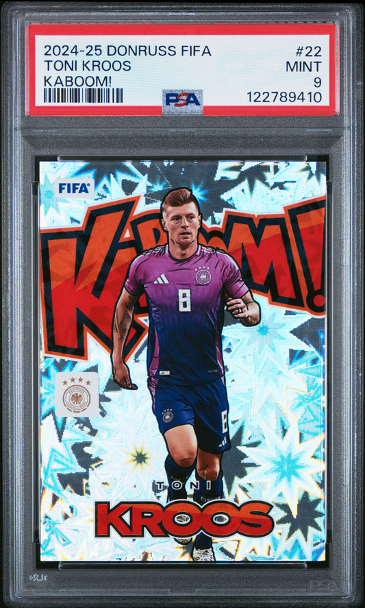 Toni Kroos 2024 Donruss FIFA Kaboom PSA 9 Mint