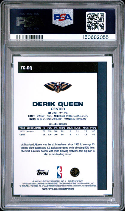 Derik Queen 2025 Topps Silver Pack Blue #86/150 PSA 10 Gem Mint