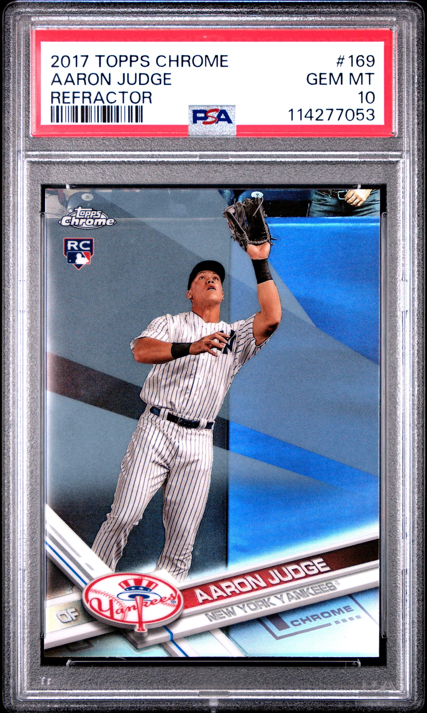 Aaron Judge 2017 Topps Chrome Rookie #169 Refractor PSA 10 Gem Mint