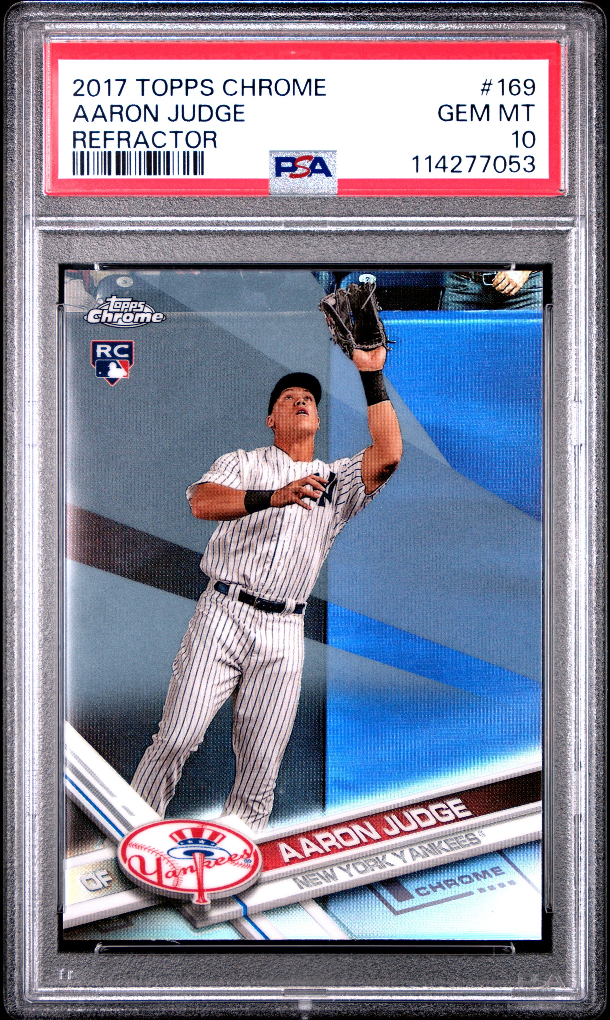 Aaron Judge 2017 Topps Chrome Rookie #169 Refractor PSA 10 Gem Mint