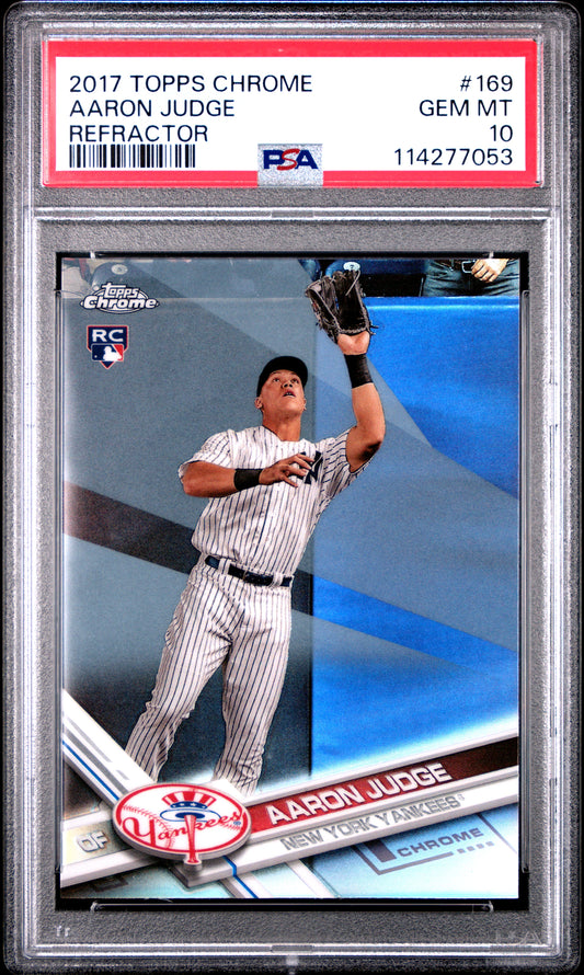 Aaron Judge 2017 Topps Chrome Rookie #169 Refractor PSA 10 Gem Mint