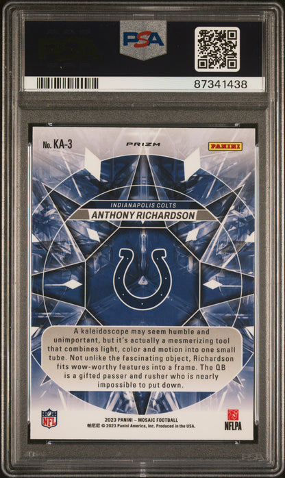 Anthony Richardson 2023 Panini Mosaic Kaleidoscopic PSA 10 Gem Mint