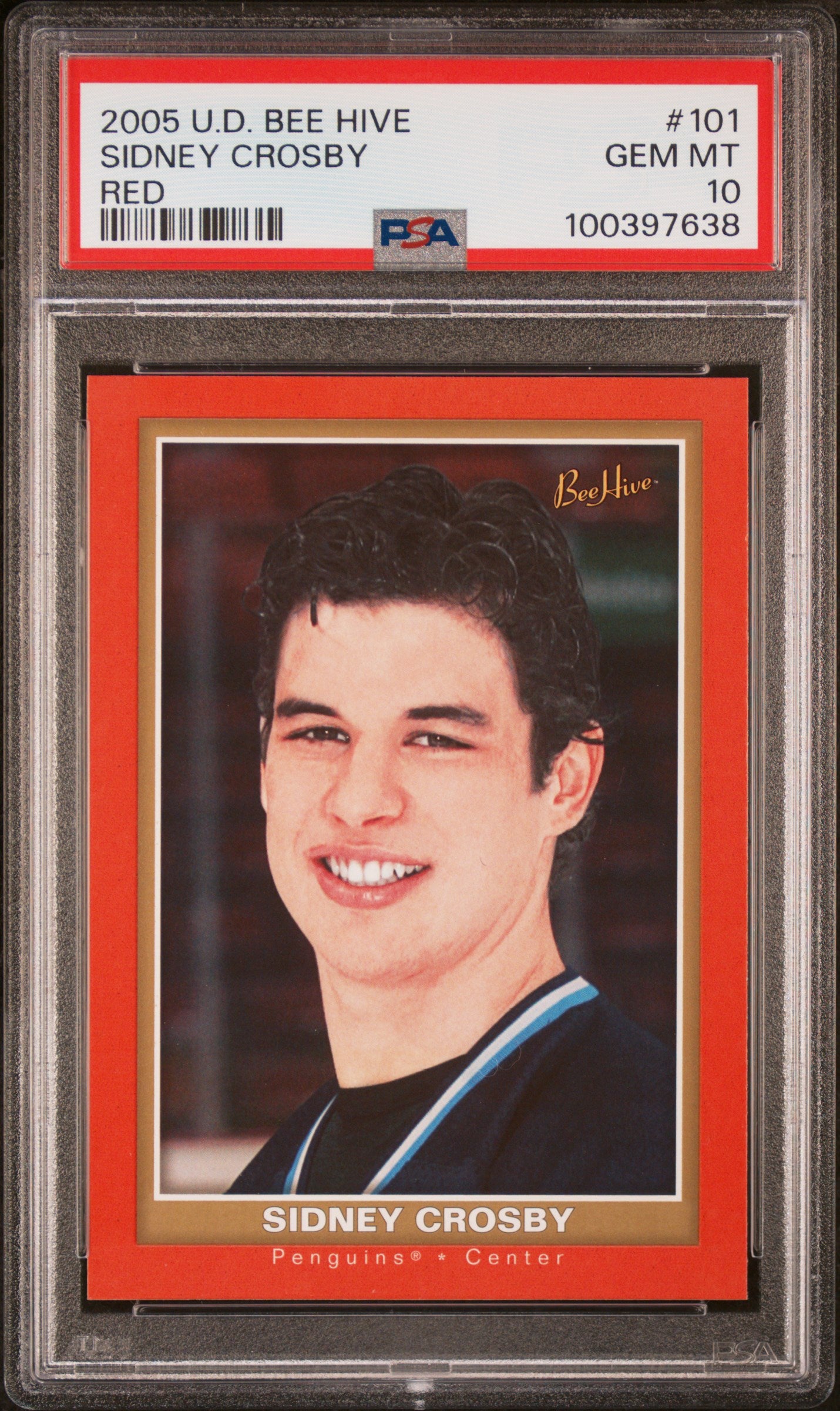 Sidney Crosby 2005 Upper Deck Beehive Red Rookie #101 PSA 10 Gem Mint