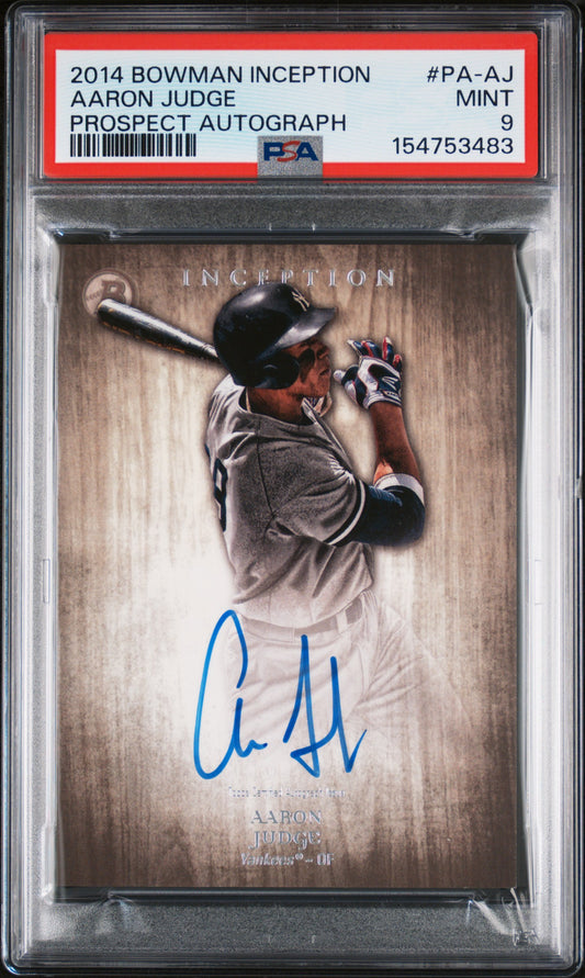 Aaron Judge 2014 Bowman Inception Prospect Auto PSA 9 Mint 3483