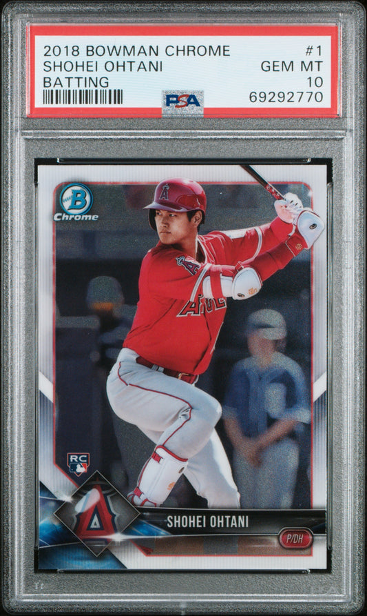 Shohei Ohtani 2018 Bowman Chrome Rookie #1 PSA 10 Gem Mint 2770